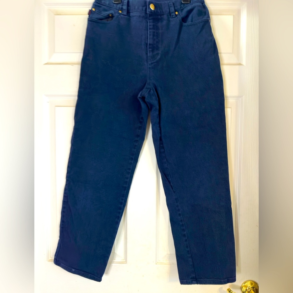 Lauren Ralph Lauren Jeans Co‎ Petite Blue Denim Pants Workcore Size 10P EUC